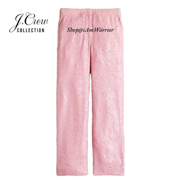 J.Crew Collection NWT bubblegum high waisted pink sequin pants *shop@iamwarrior - Picture 3 of 13